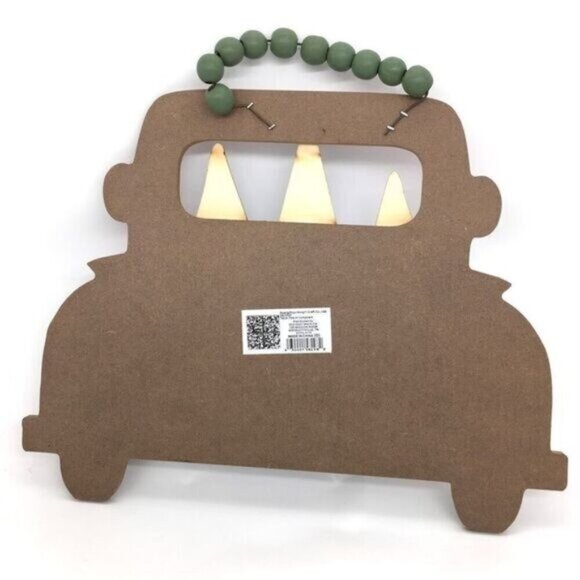 Merry Christmas Wood Wall Decor Red Plaid - Picture 4 of 7